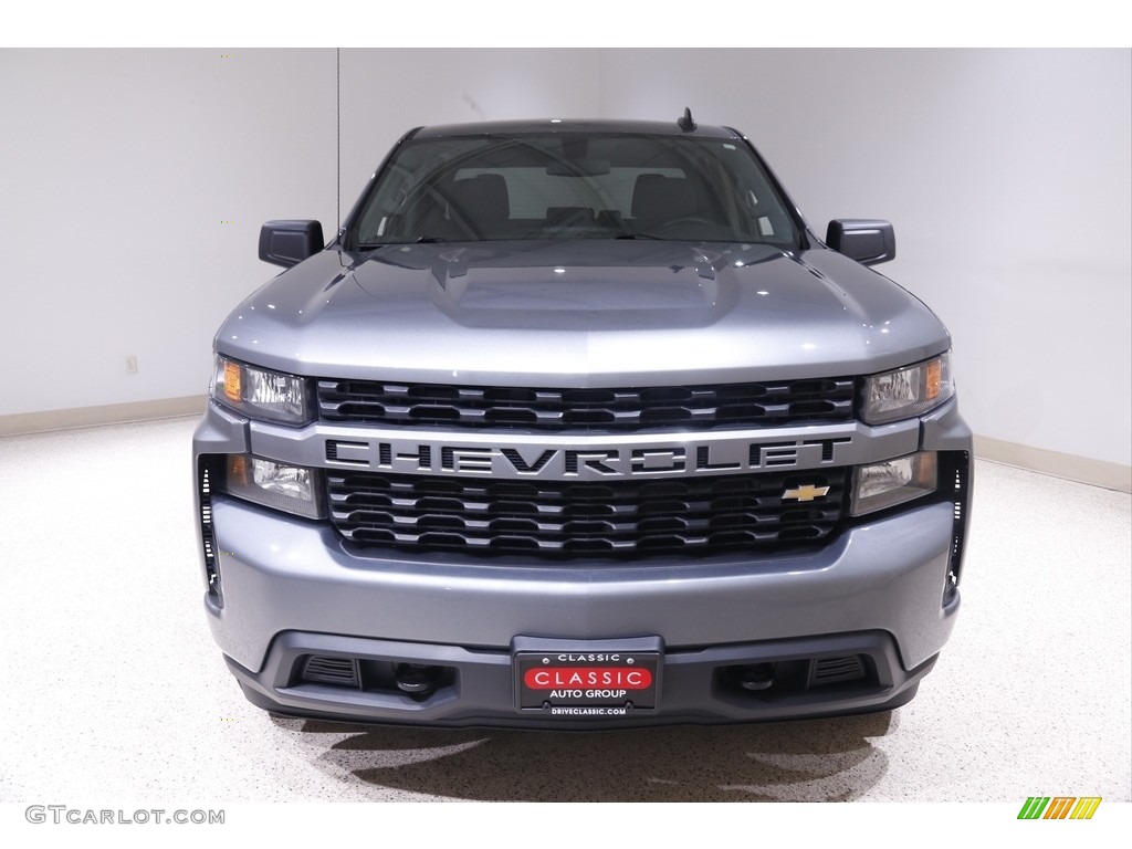 2019 Silverado 1500 WT Double Cab 4WD - Satin Steel Metallic / Jet Black photo #2