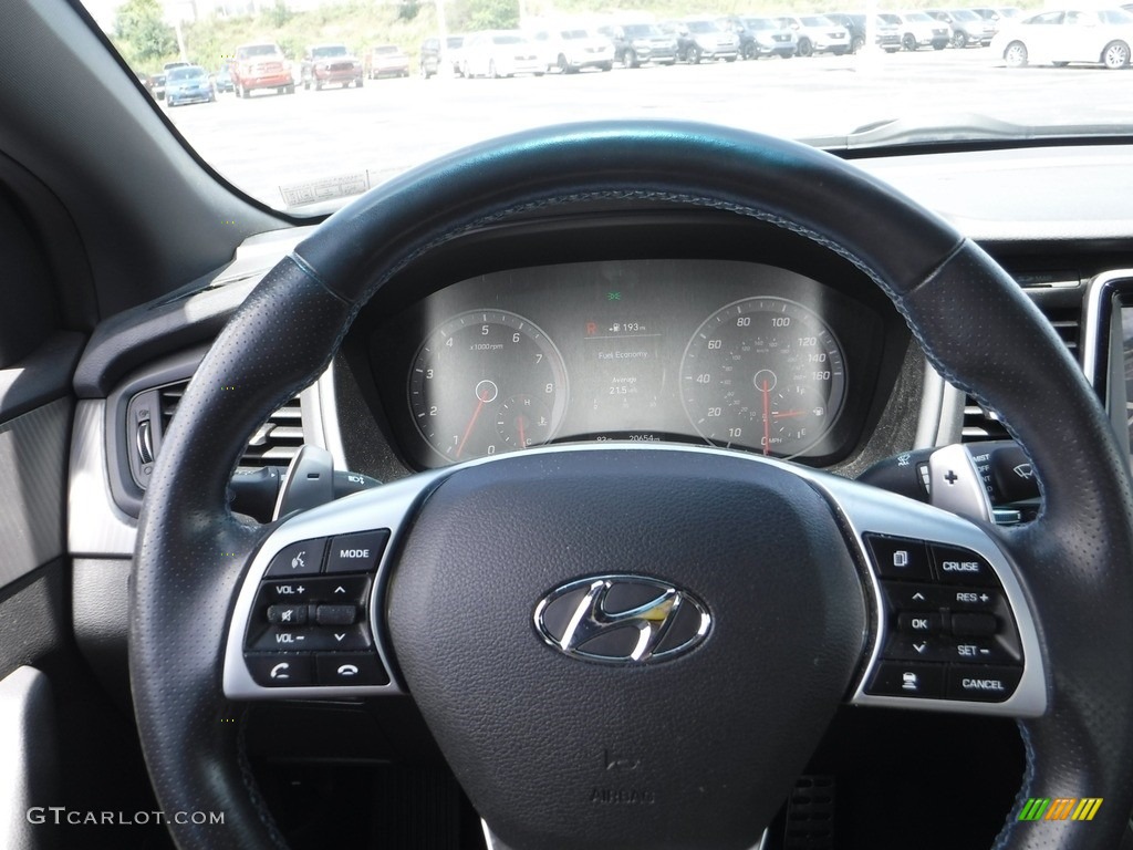 2019 Hyundai Sonata Limited Black Steering Wheel Photo #142456470
