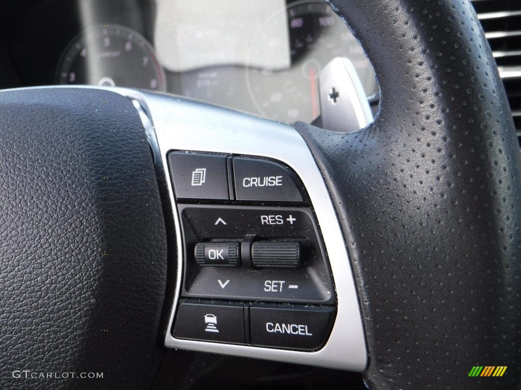 2019 Hyundai Sonata Limited Black Steering Wheel Photo #142456473