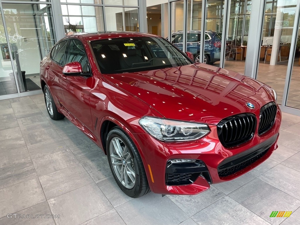 2021 X4 xDrive30i - Flamenco Red Metallic / Black photo #1