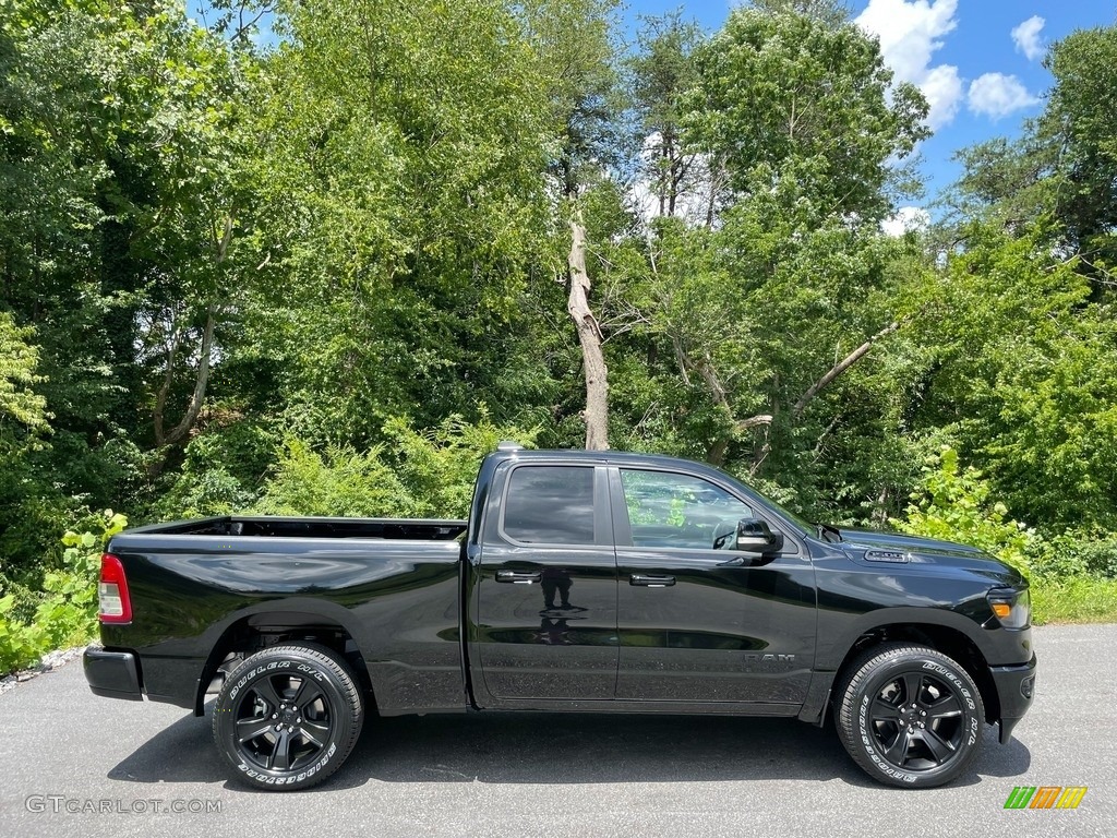 Diamond Black Crystal Pearl 2021 Ram 1500 Big Horn Quad Cab 4x4 Exterior Photo #142457495