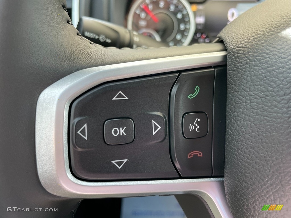2021 Ram 1500 Big Horn Quad Cab 4x4 Black Steering Wheel Photo #142457897