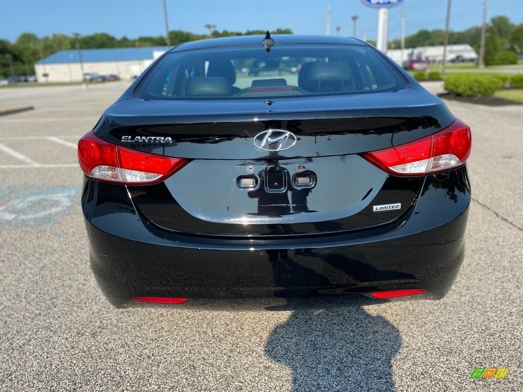 2012 Elantra Limited - Midnight Black / Gray photo #8