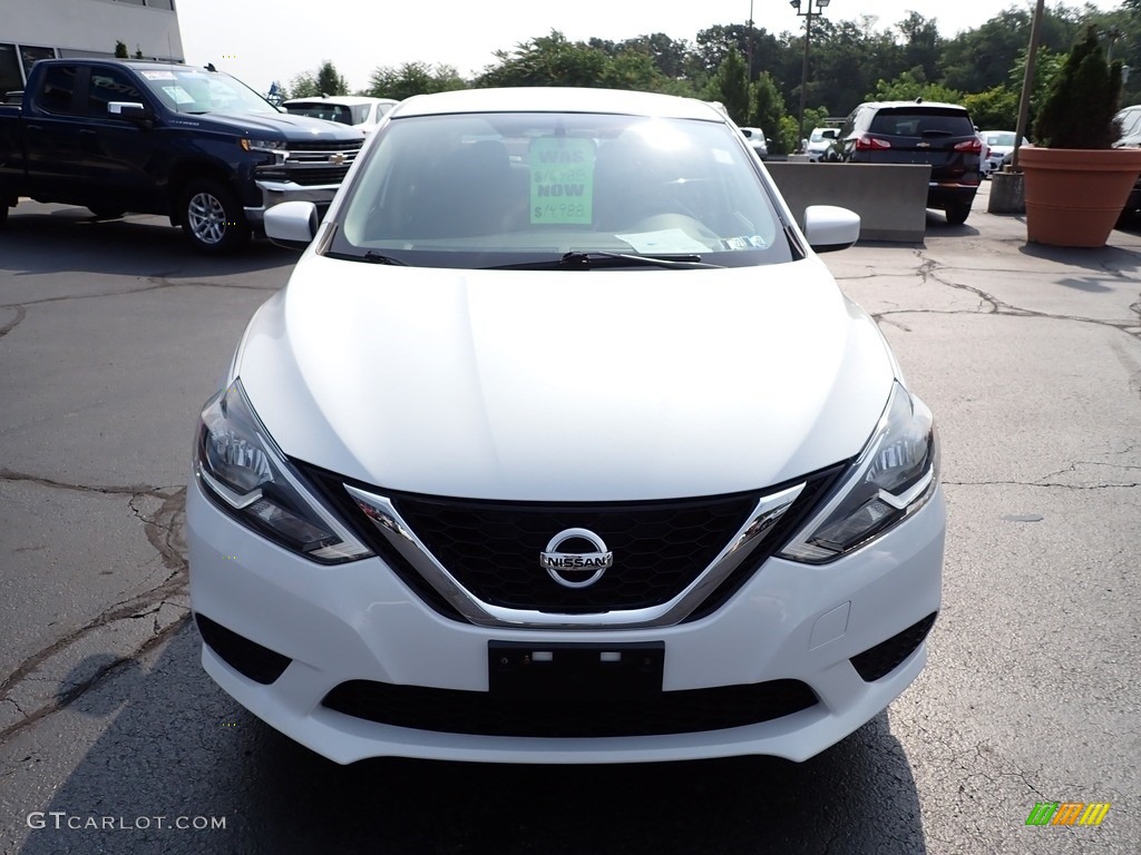 2017 Sentra SV - Aspen White / Charcoal photo #13