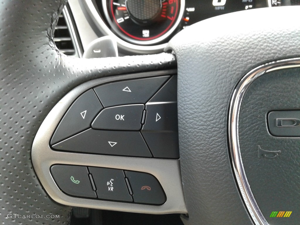 2021 Dodge Challenger R/T Scat Pack Black Steering Wheel Photo #142465538