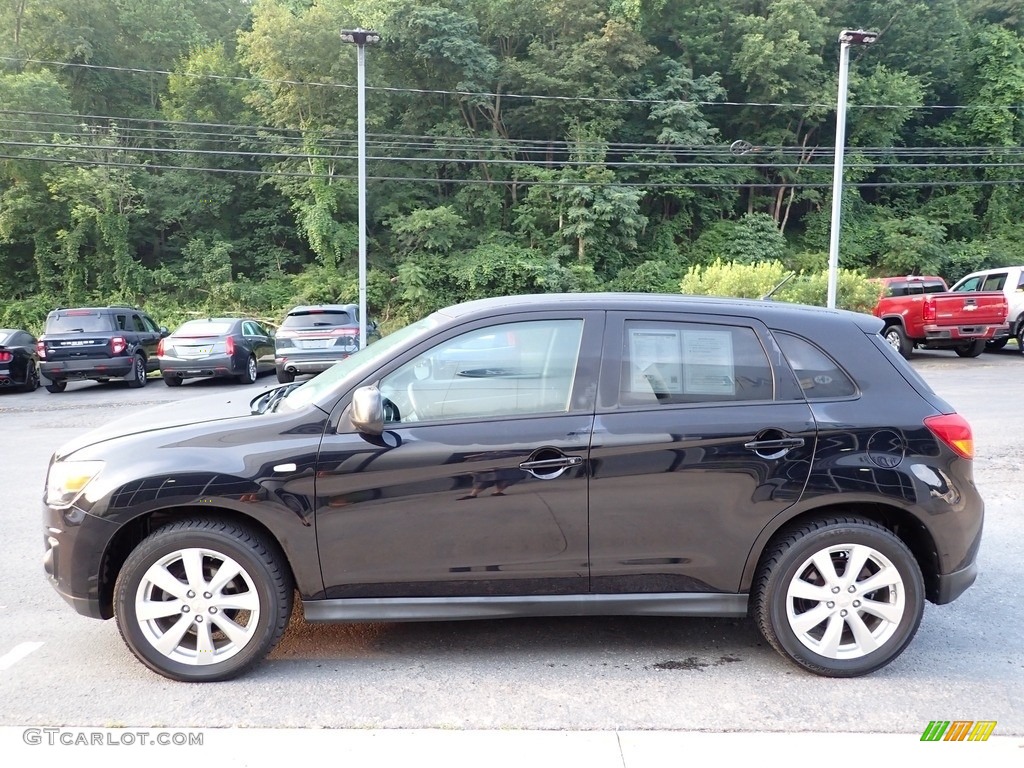 2013 Outlander Sport ES 4WD - Labrador Black Pearl / Black photo #6