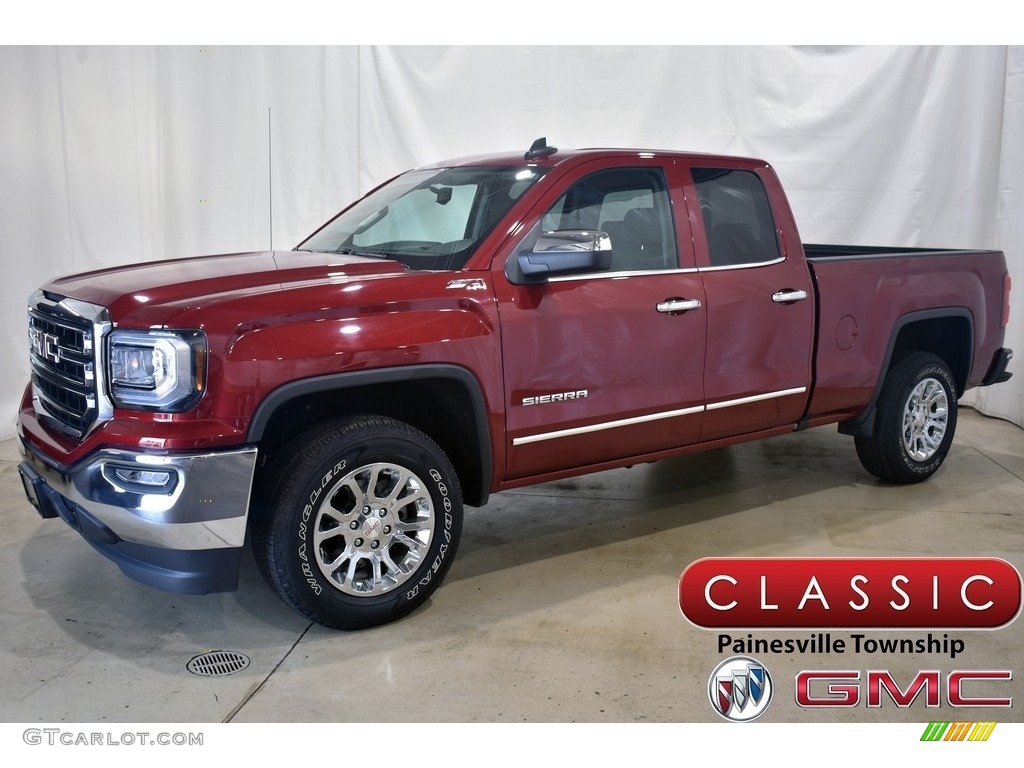 2018 Sierra 1500 SLE Double Cab 4WD - Red Quartz Tintcoat / Jet Black photo #1