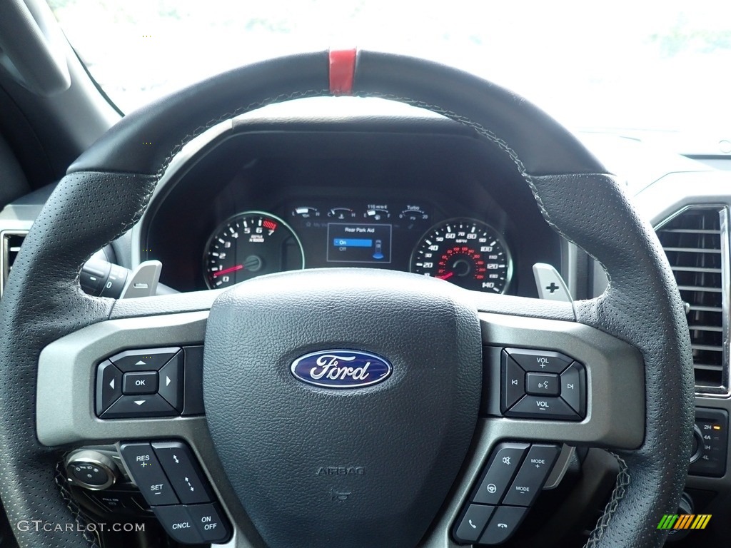 2020 Ford F150 SVT Raptor SuperCab 4x4 Raptor Black Steering Wheel Photo #142469018