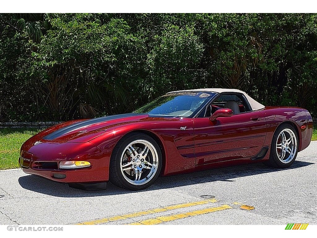 2003 Corvette Convertible - 50th Anniversary Red / Shale photo #2