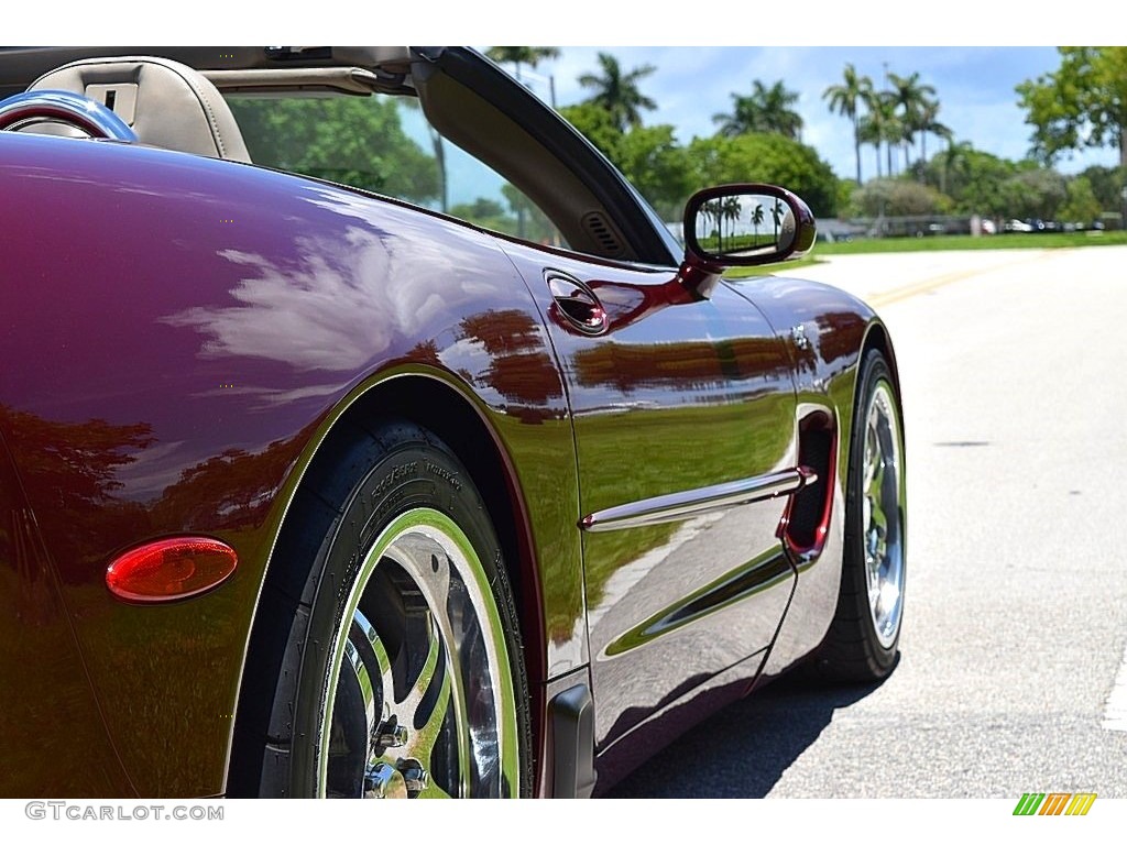 2003 Corvette Convertible - 50th Anniversary Red / Shale photo #9