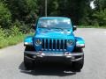 2021 Hydro Blue Pearl Jeep Wrangler Unlimited Rubicon 4x4  photo #3