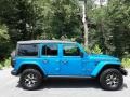 2021 Hydro Blue Pearl Jeep Wrangler Unlimited Rubicon 4x4  photo #5
