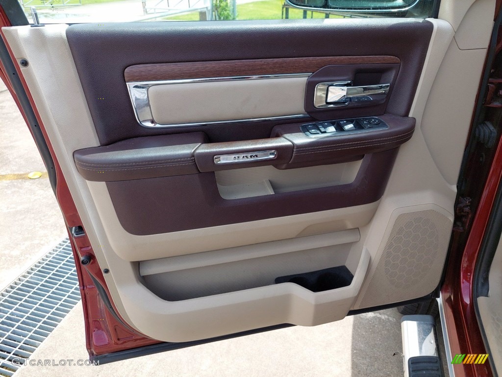 2016 Ram 2500 Laramie Crew Cab 4x4 Canyon Brown/Light Frost Beige Door Panel Photo #142475706