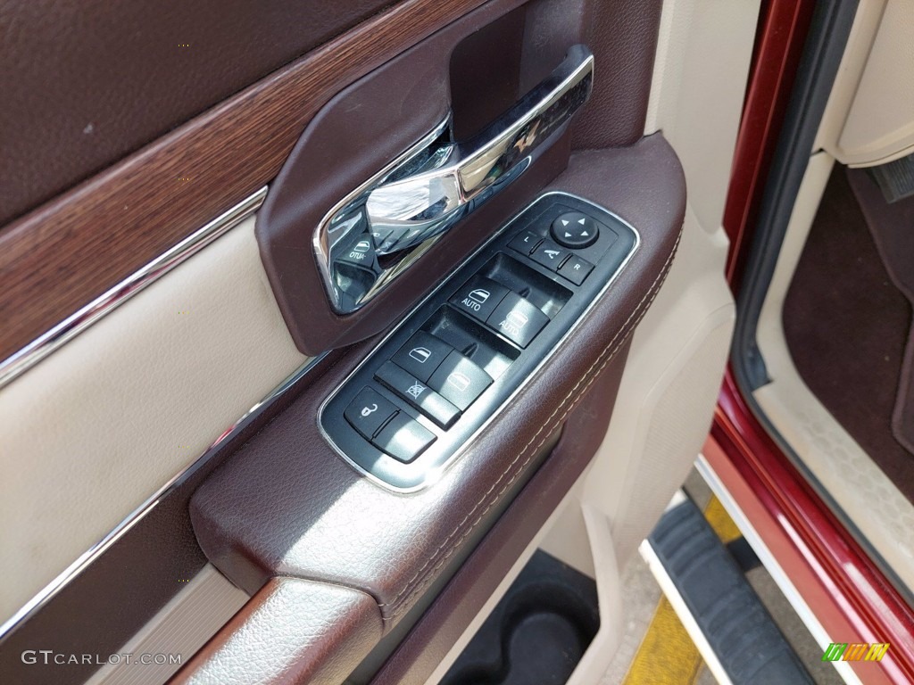 2016 Ram 2500 Laramie Crew Cab 4x4 Canyon Brown/Light Frost Beige Door Panel Photo #142475733