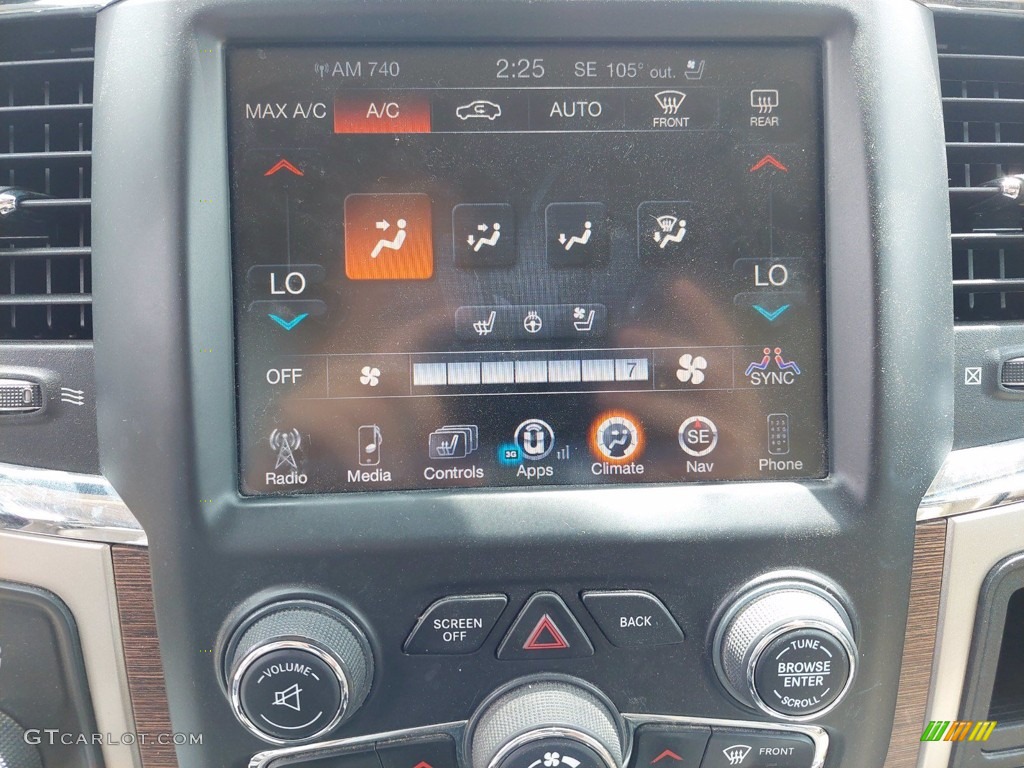 2016 Ram 2500 Laramie Crew Cab 4x4 Controls Photo #142475898