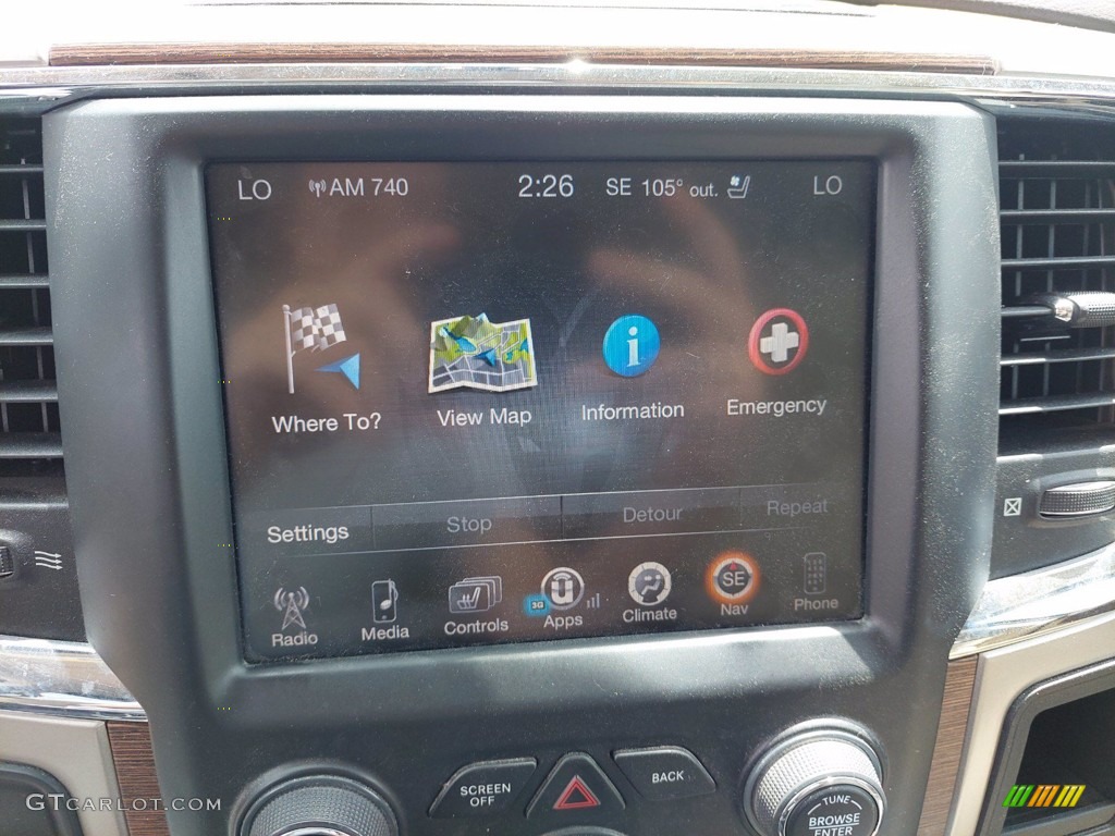 2016 Ram 2500 Laramie Crew Cab 4x4 Controls Photo #142475958