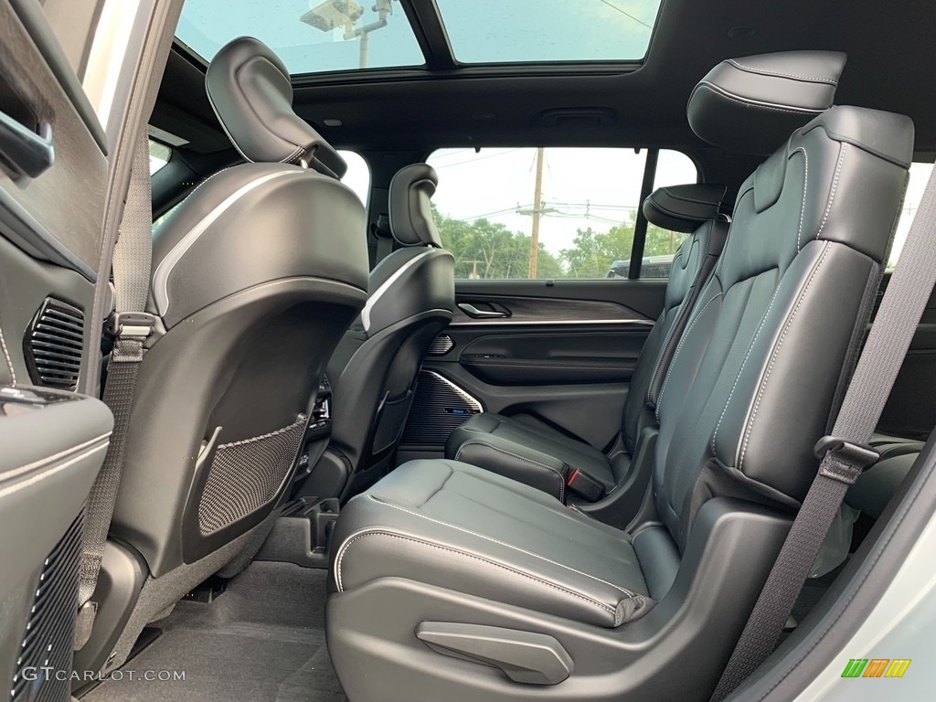 Black Interior 2021 Jeep Grand Cherokee L Overland 4x4 Photo #142476165