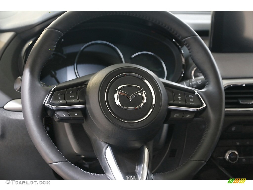 2019 Mazda CX-9 Grand Touring AWD Black Steering Wheel Photo #142476714