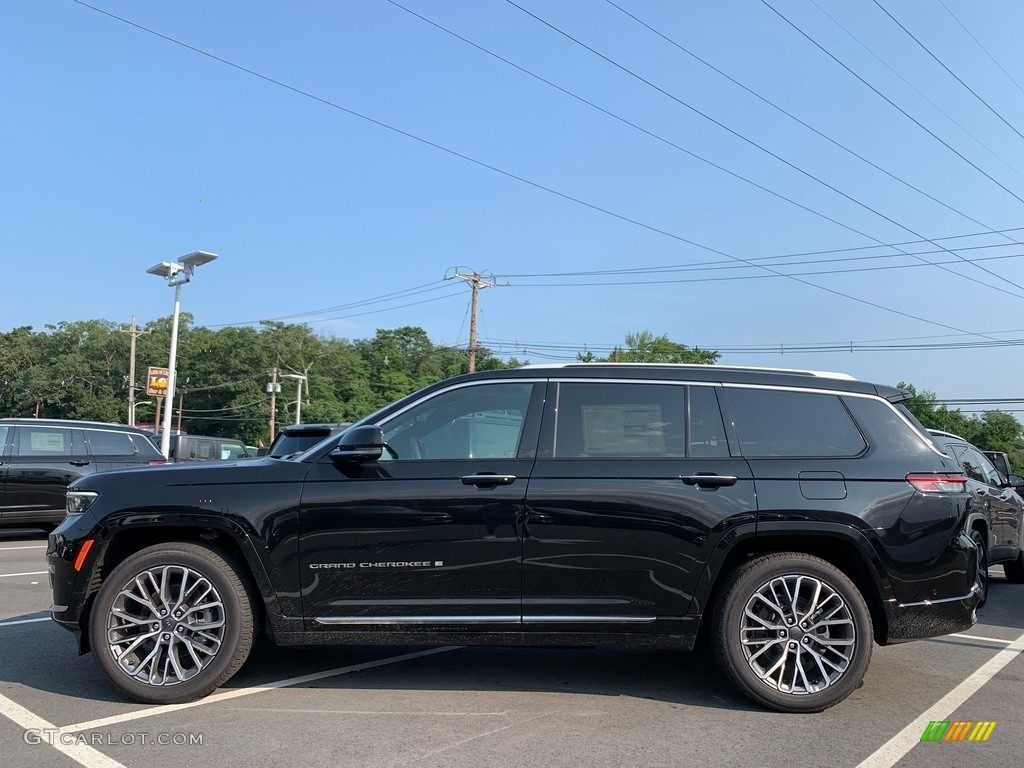 Diamond Black Crystal Pearl 2021 Jeep Grand Cherokee L Summit Reserve 4x4 Exterior Photo #142476762