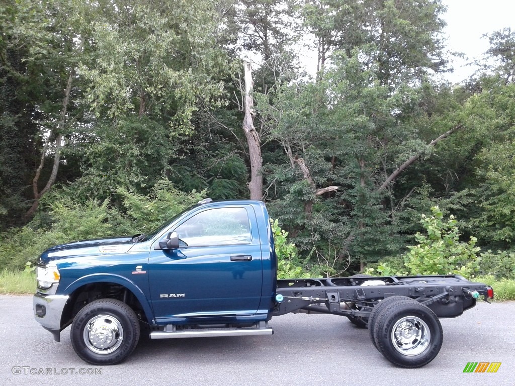 Patriot Blue Pearl 2021 Ram 3500 Tradesman Regular Cab 4x4 Chassis Exterior Photo #142477272