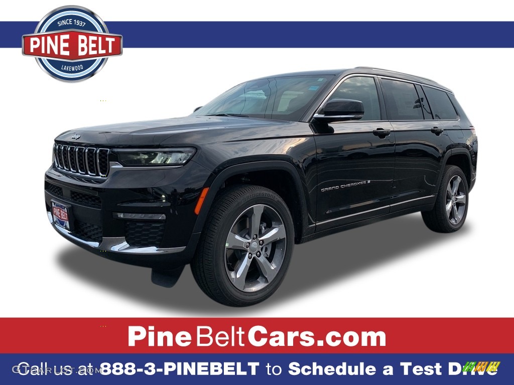 2021 Grand Cherokee L Limited 4x4 - Diamond Black Crystal Pearl / Black photo #1