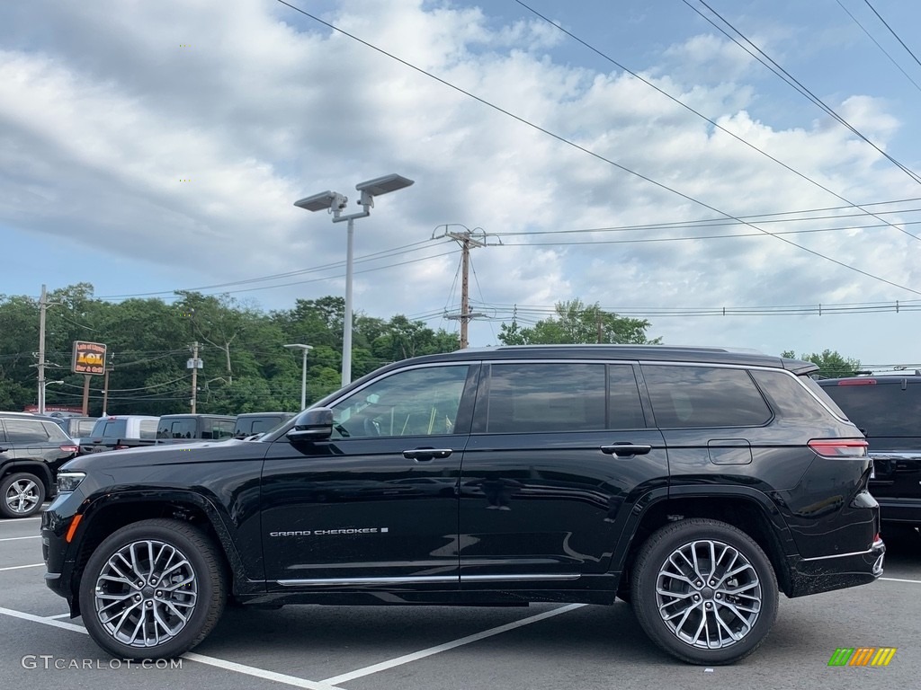 Diamond Black Crystal Pearl 2021 Jeep Grand Cherokee L Summit Reserve 4x4 Exterior Photo #142478211