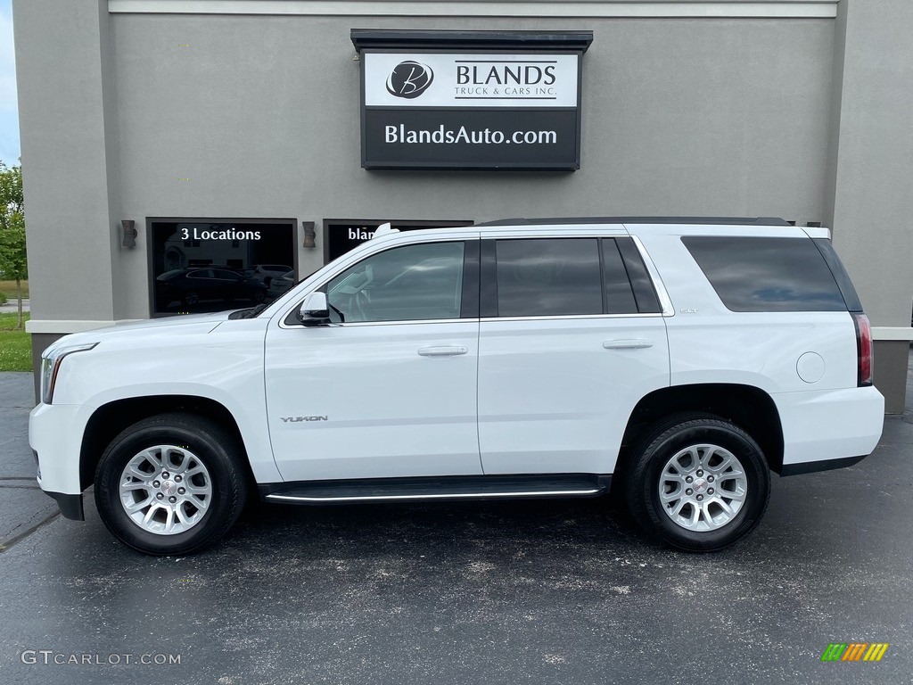 2020 Yukon SLT 4WD - Summit White / Jet Black photo #1
