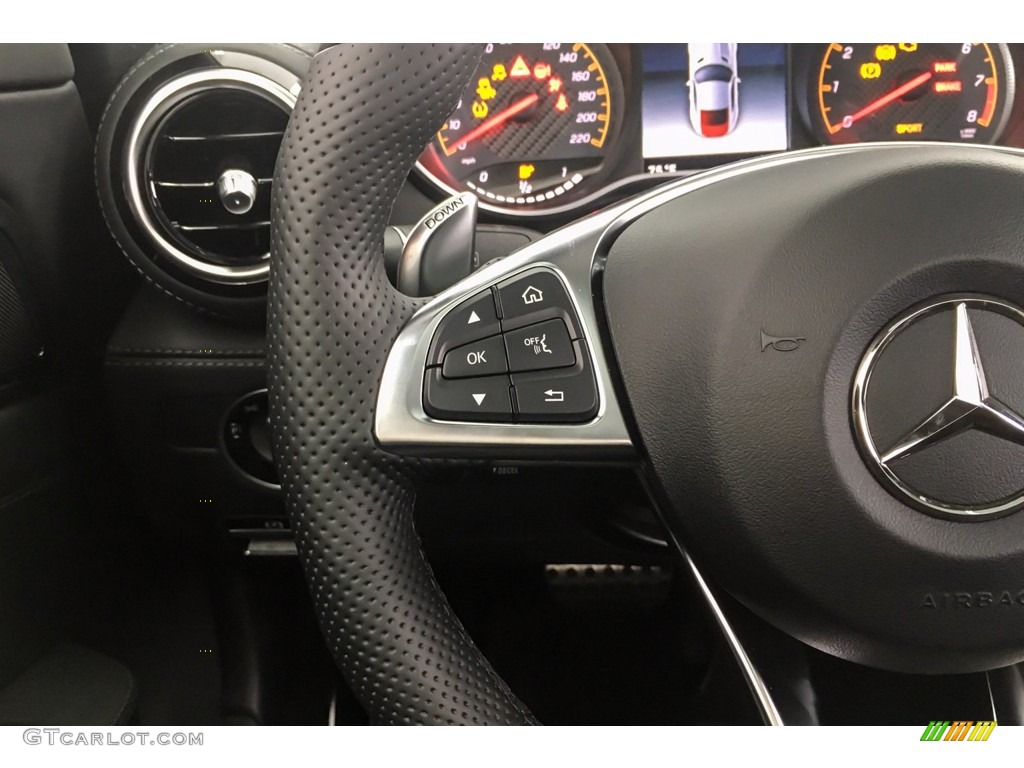 2018 Mercedes-Benz AMG GT C Coupe Black Steering Wheel Photo #142485294
