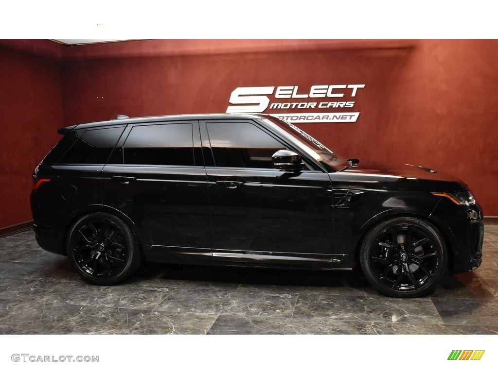 2019 Range Rover Sport SVR - Santorini Black Metallic / Ebony/Ebony photo #3