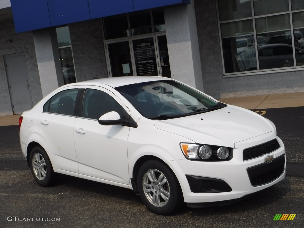 2012 Sonic LT Sedan - Summit White / Jet Black/Brick photo #1