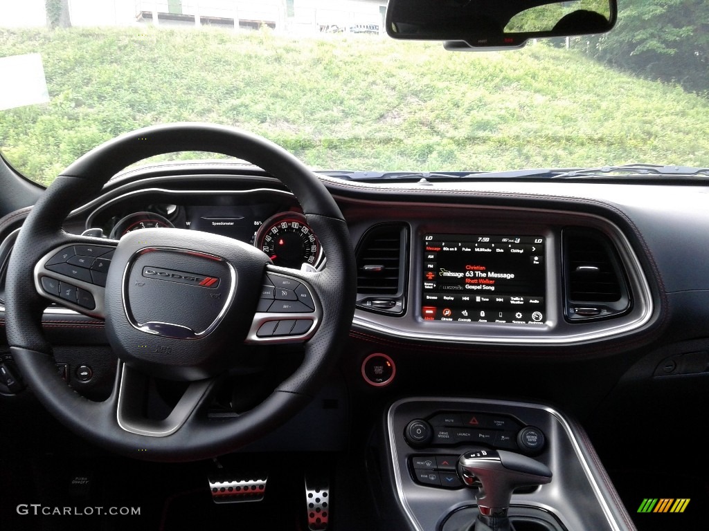 2021 Dodge Challenger R/T Scat Pack Black/Ruby Red Dashboard Photo #142488213