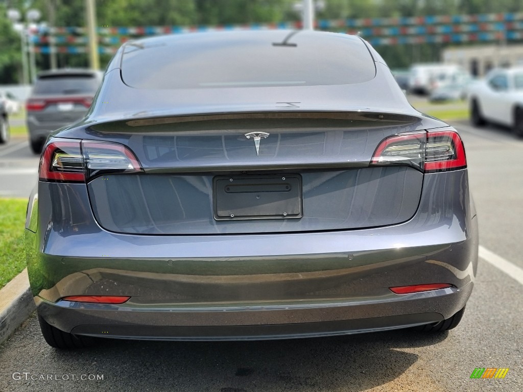 2021 Model 3 Standard Range Plus - Midnight Silver Metallic / Black photo #4