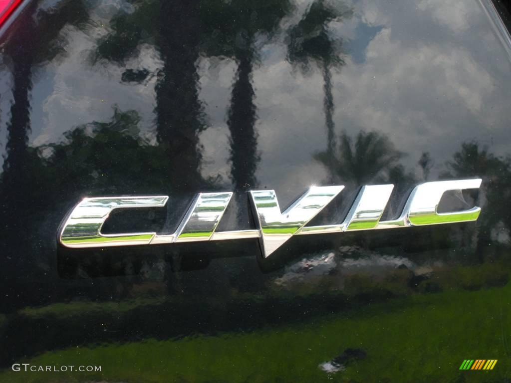 2007 Civic LX Sedan - Nighthawk Black Pearl / Gray photo #9