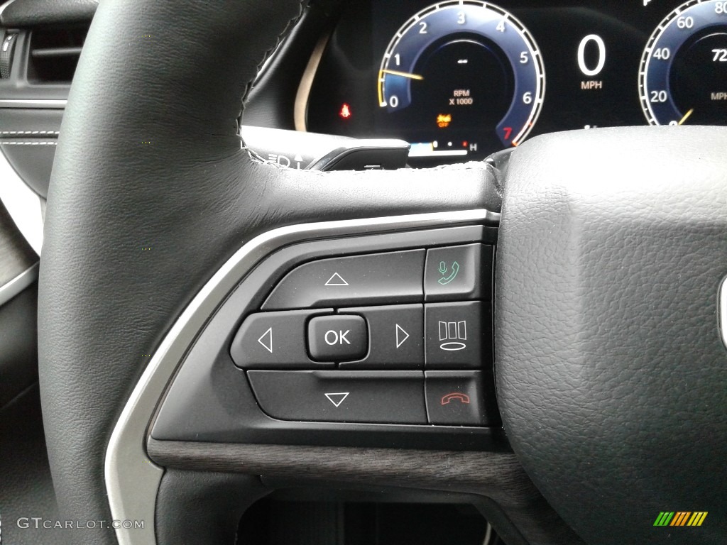 2021 Jeep Grand Cherokee L Limited 4x4 Black Steering Wheel Photo #142489674