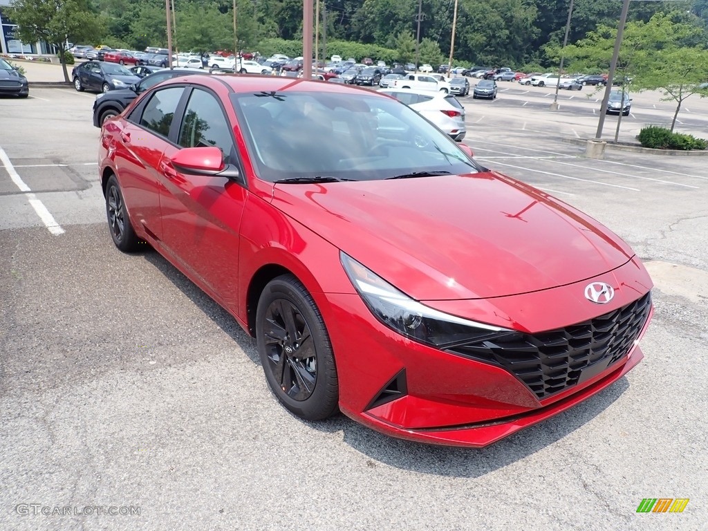 2021 Elantra SEL - Scarlet Red Pearl / Black photo #3