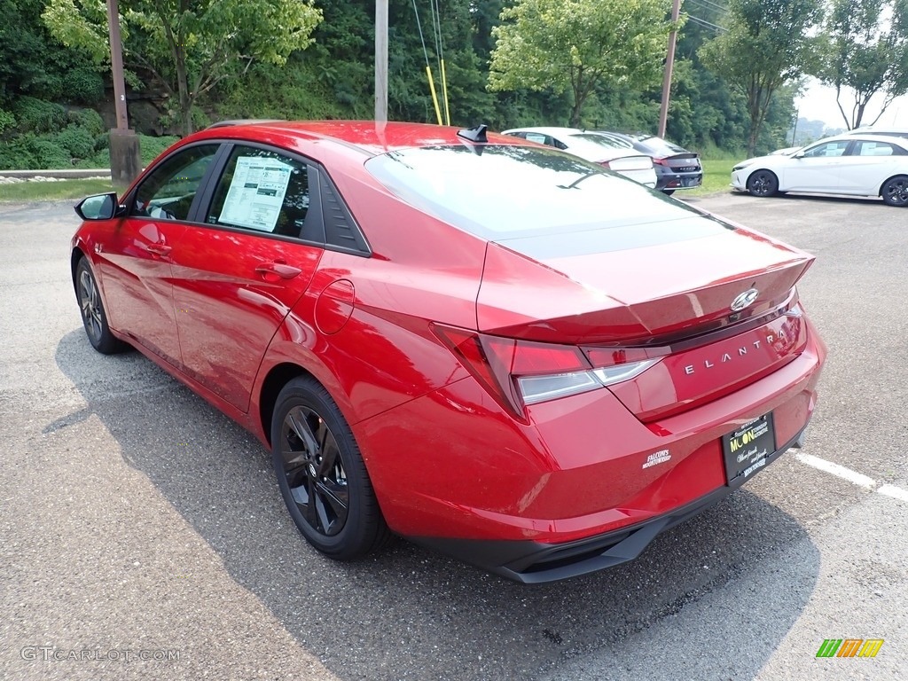 2021 Elantra SEL - Scarlet Red Pearl / Black photo #7