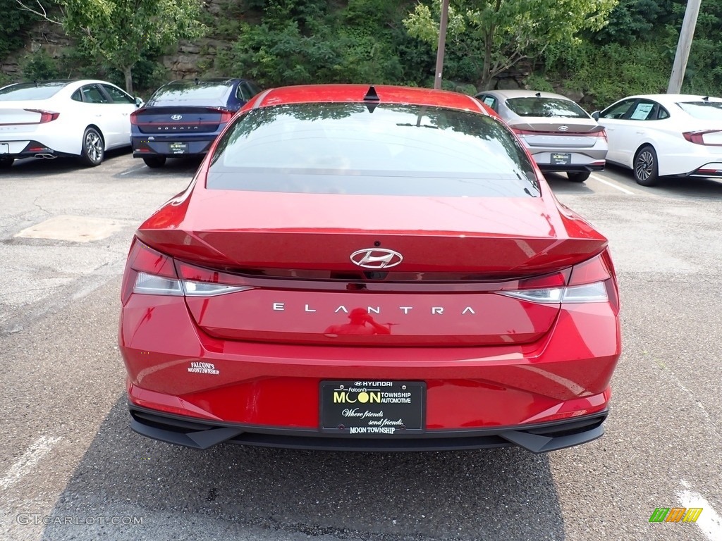 2021 Elantra SEL - Scarlet Red Pearl / Black photo #8