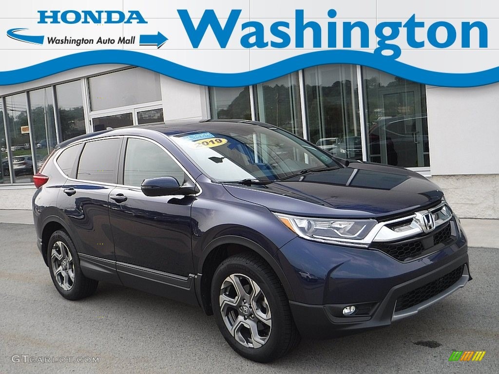 2019 CR-V EX AWD - Obsidian Blue Pearl / Gray photo #1
