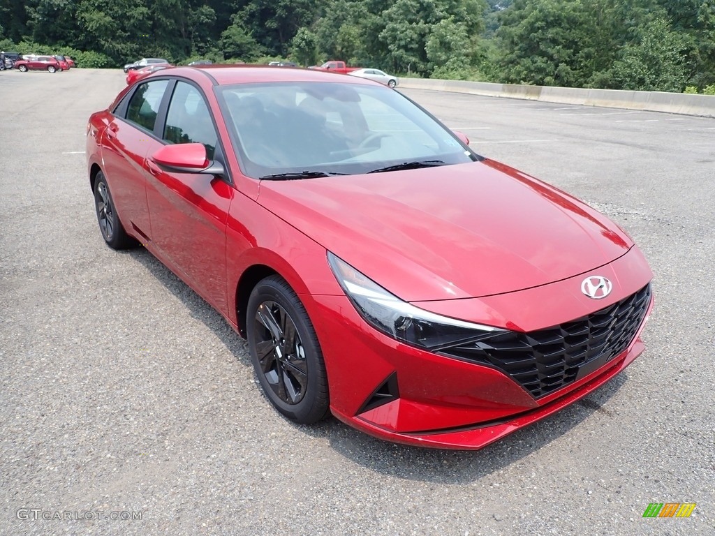 2021 Elantra SEL - Scarlet Red Pearl / Medium Gray photo #3
