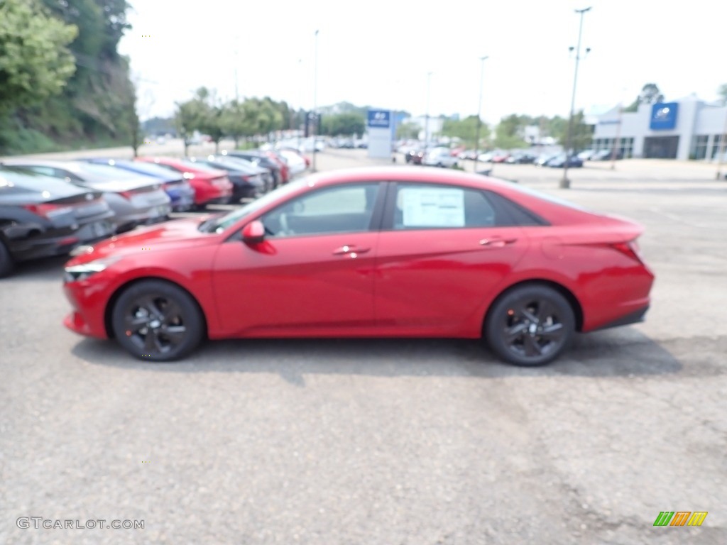 2021 Elantra SEL - Scarlet Red Pearl / Medium Gray photo #6
