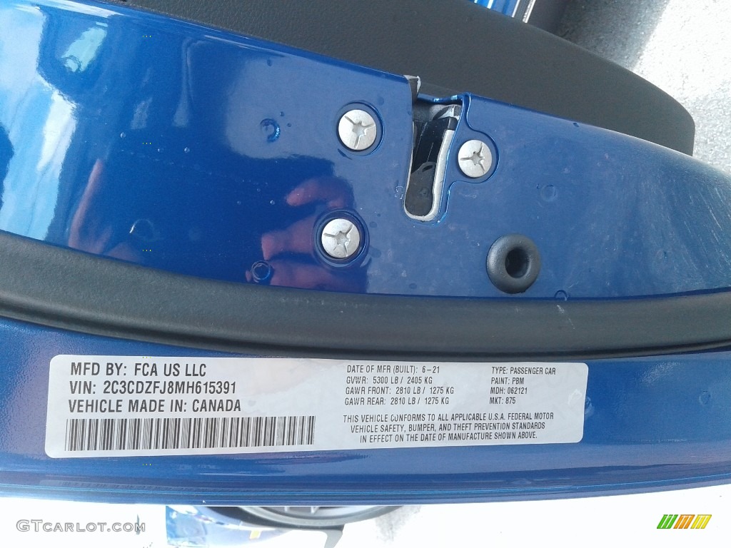 2021 Challenger Color Code PBM for Indigo Blue Photo #142492215