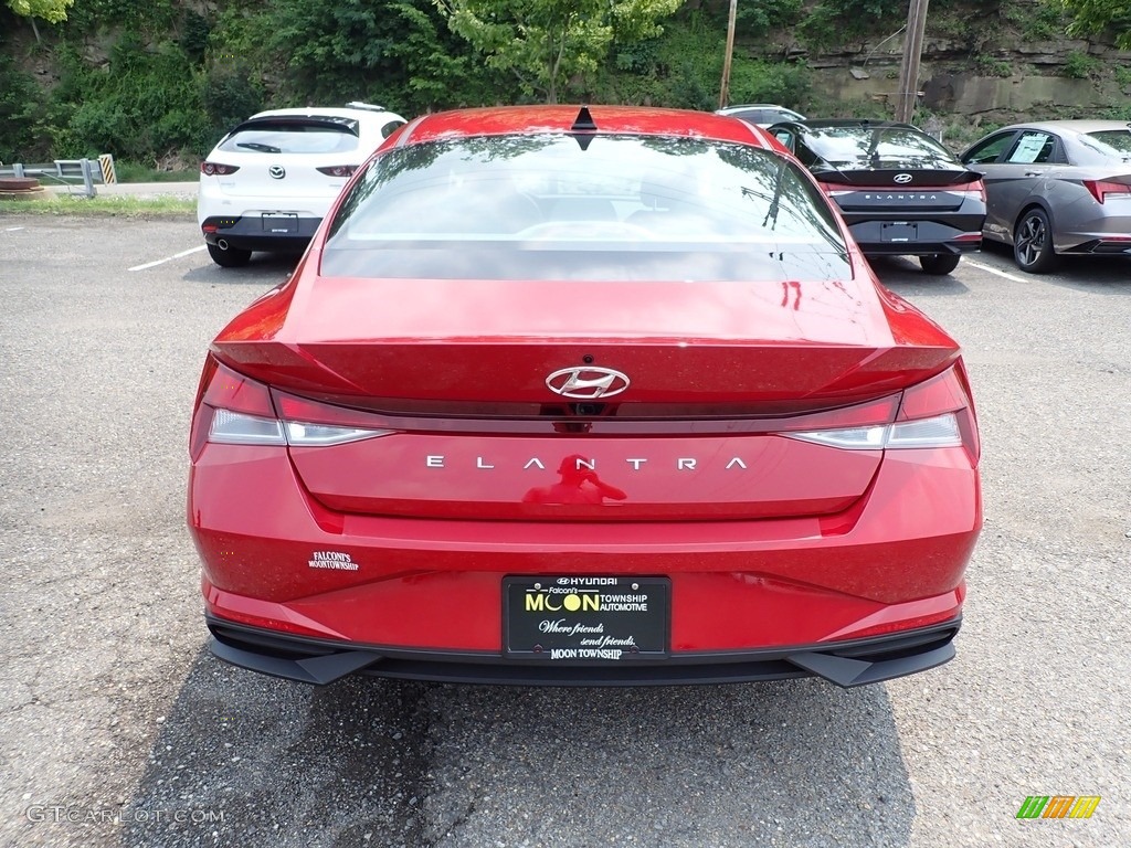 2021 Elantra SEL - Scarlet Red Pearl / Medium Gray photo #8