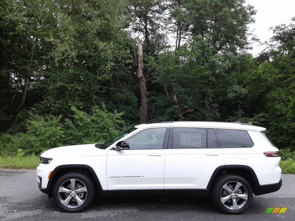 2021 Grand Cherokee L Limited 4x4 - Bright White / Black photo #1
