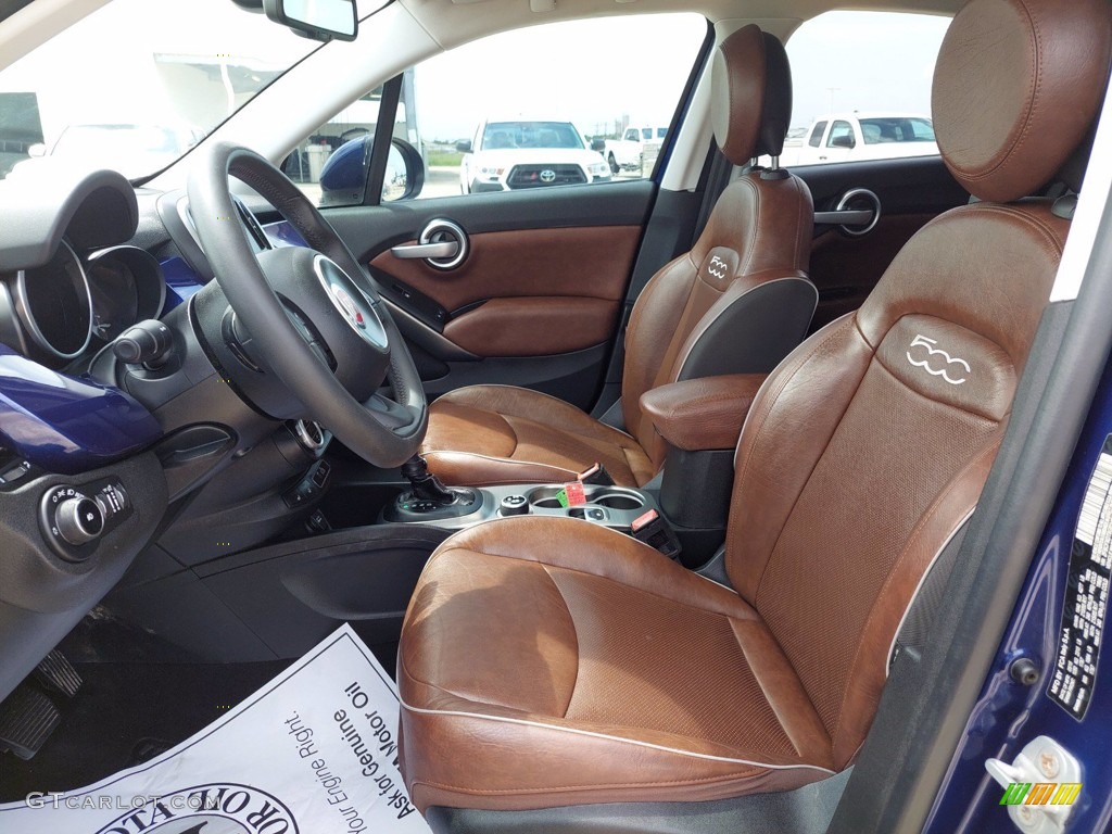 Brown Interior 2016 Fiat 500X Lounge Photo #142493108