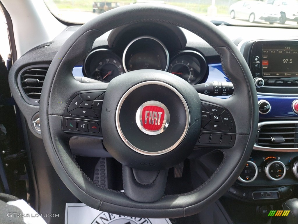 2016 Fiat 500X Lounge Brown Steering Wheel Photo #142493229