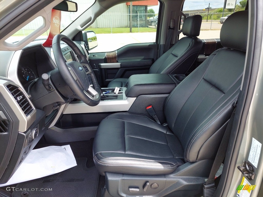 Black Interior 2020 Ford F150 Lariat SuperCrew Photo #142494417