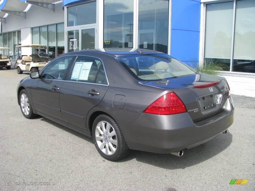 2007 Accord EX-L V6 Sedan - Carbon Bronze Pearl / Ivory photo #4