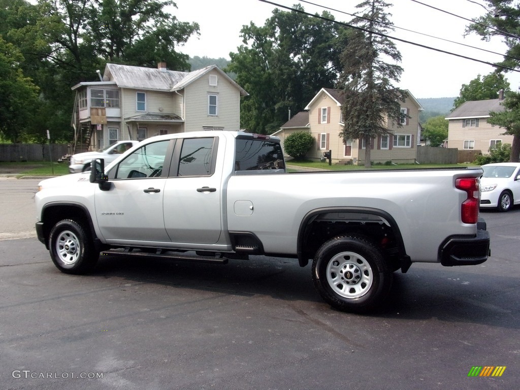 2021 Silverado 3500HD Work Truck Crew Cab 4x4 - Silver Ice Metallic / Jet Black photo #5