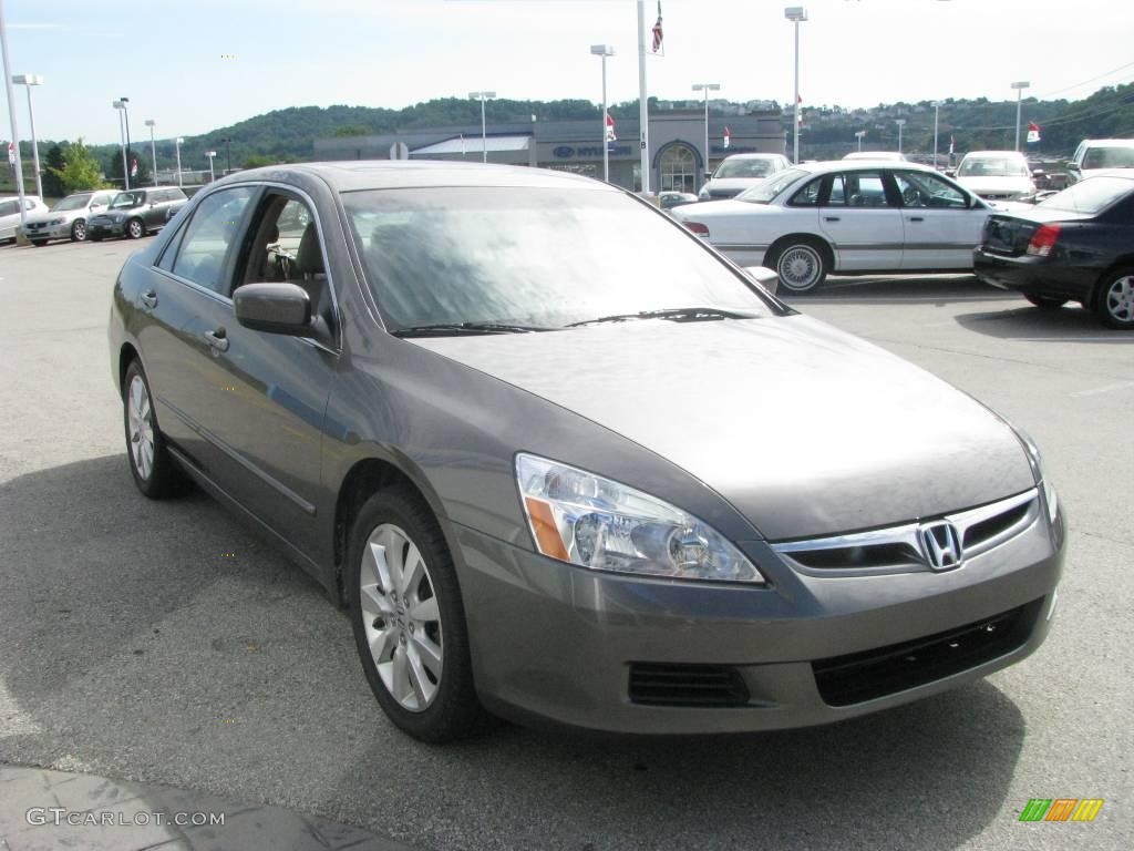 2007 Accord EX-L V6 Sedan - Carbon Bronze Pearl / Ivory photo #10