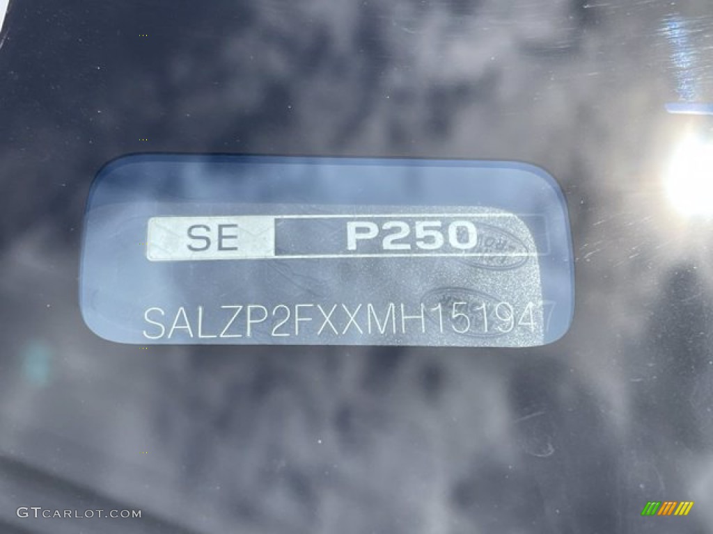 2021 Range Rover Evoque SE - Seoul Pearl Silver Metallic / Ebony photo #29